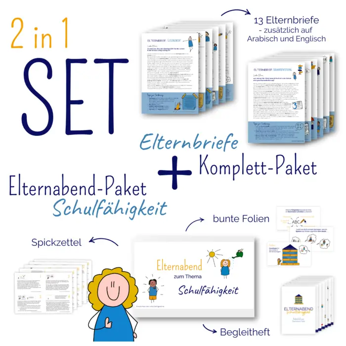 2 in 1 Set Elternabend-Paket + Elternbriefe Komplett-Paket