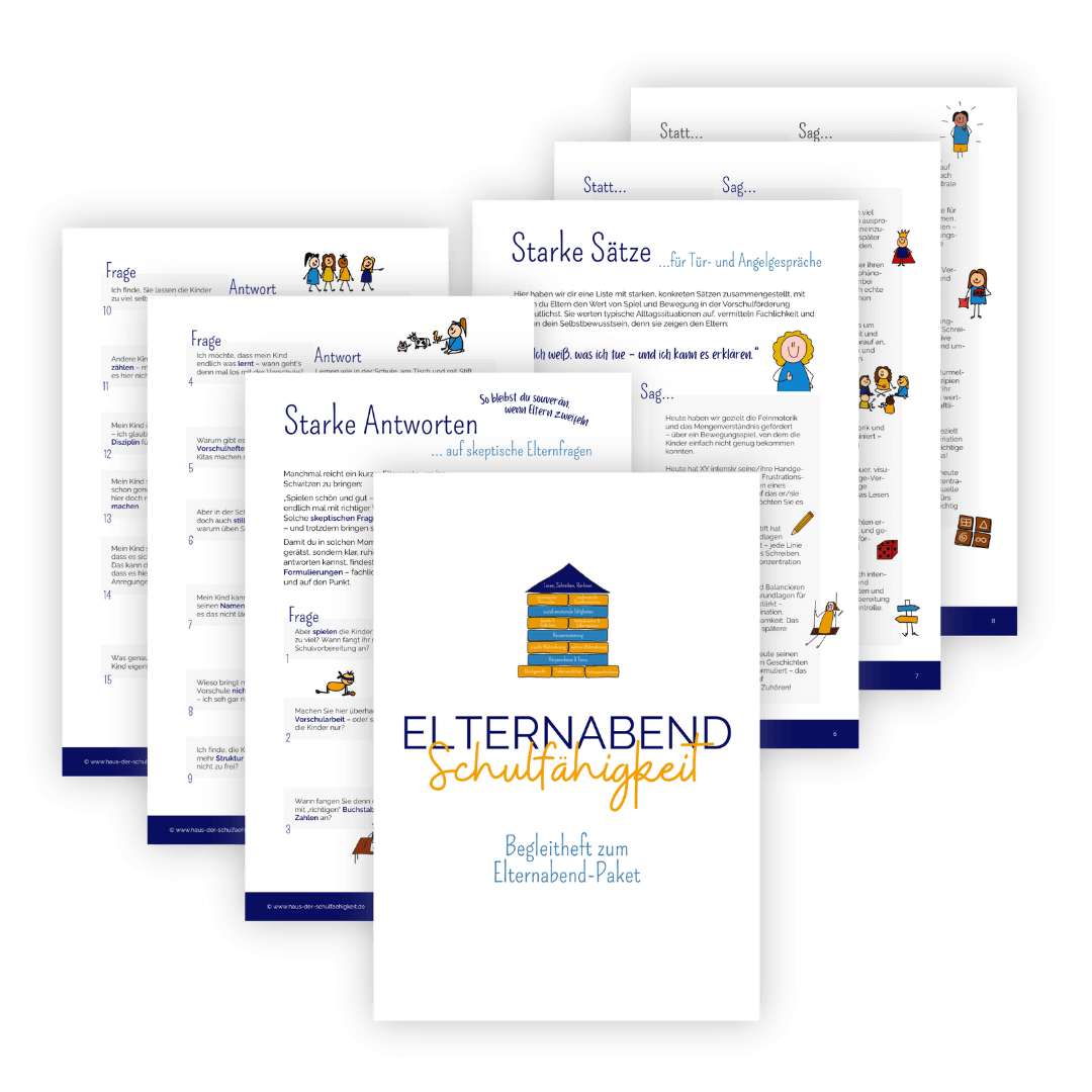 Mockup Elternabend-Paket Schulfähigkeit - Begleitheft
